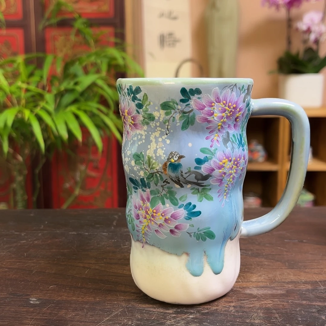 柴烧手工手绘陶瓷