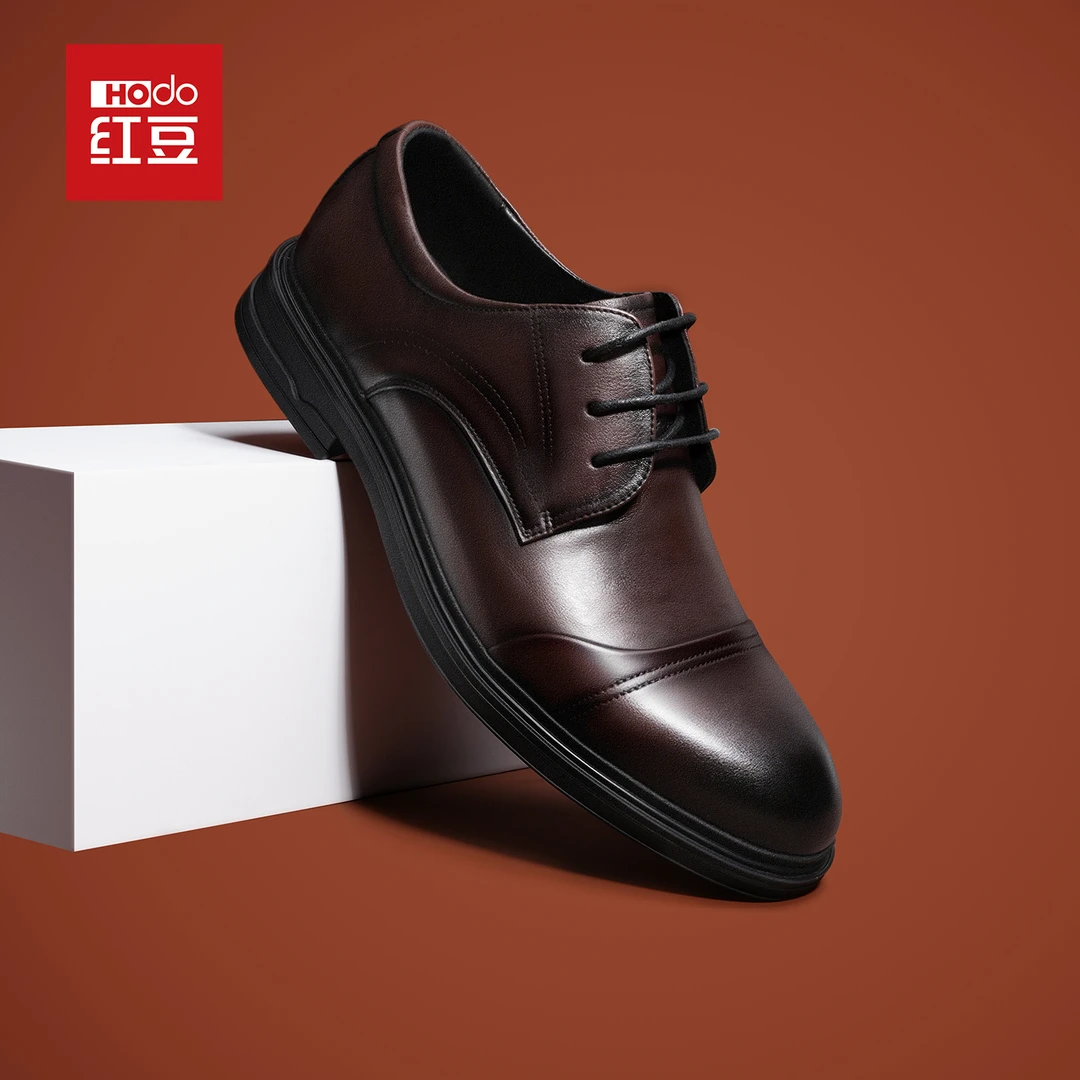 Hodo/红豆【100%头层牛皮】真皮皮鞋男款结婚正装商务2025秋季新款