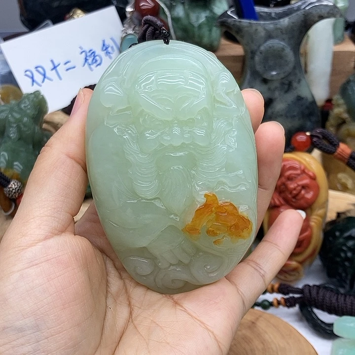 岫玉未镶嵌手把件