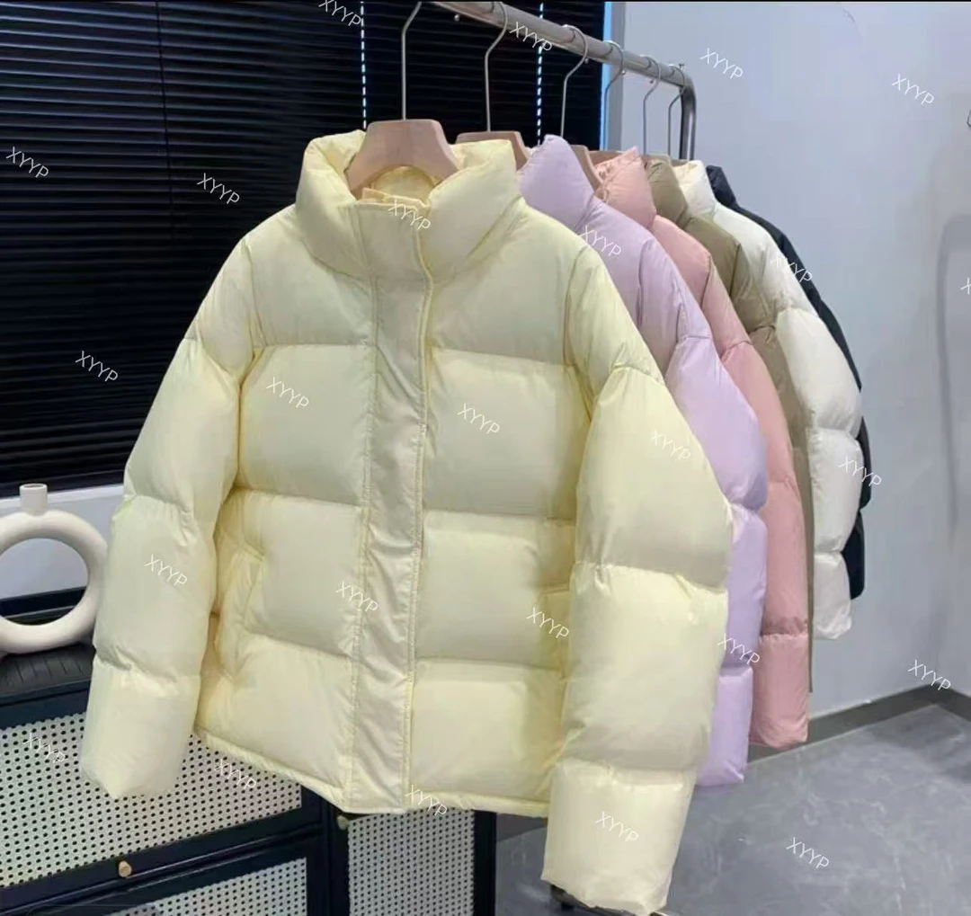 2025冬季新款白鸭绒短款韩版宽松立领加厚短款款羽绒服女