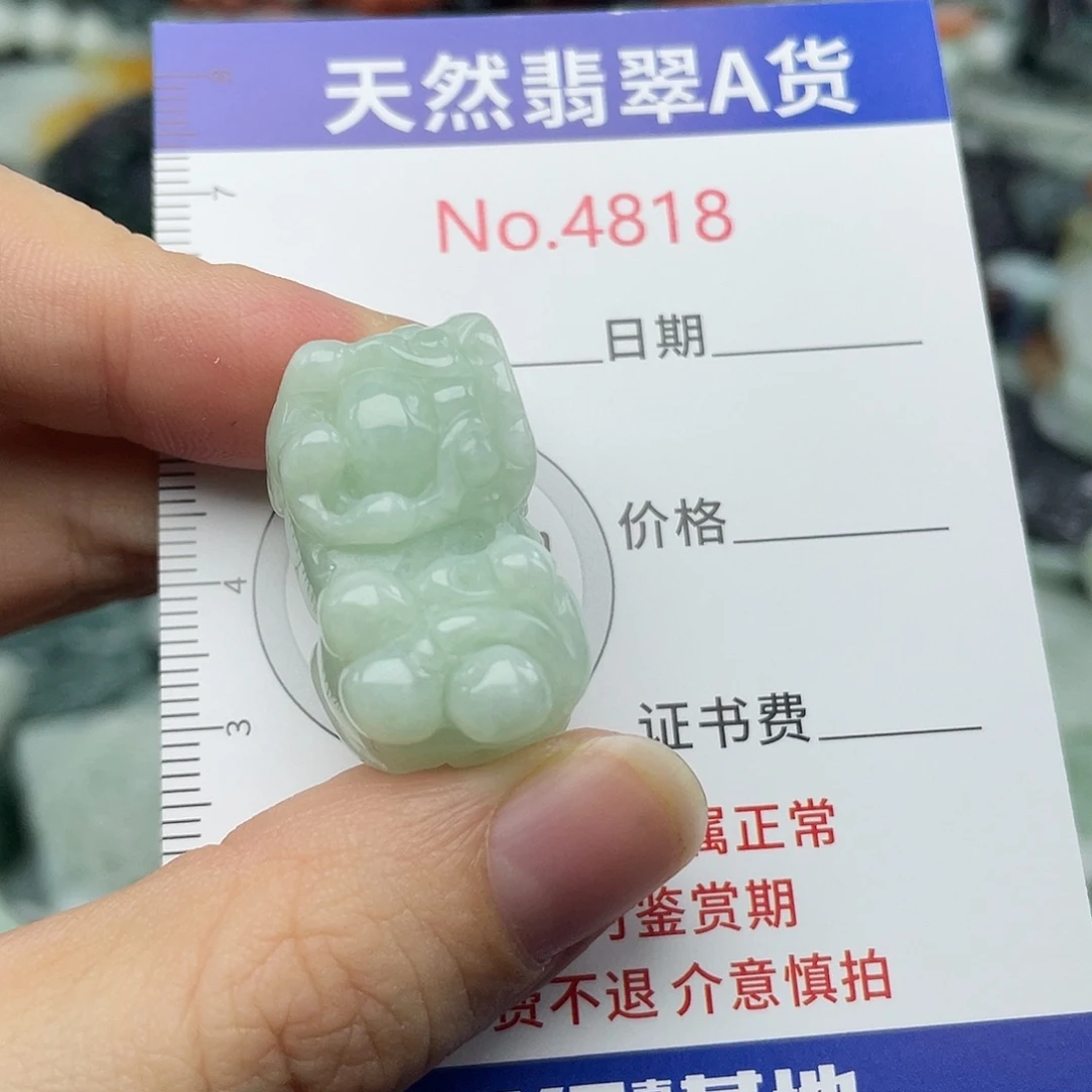 翡翠未镶嵌挂件4818