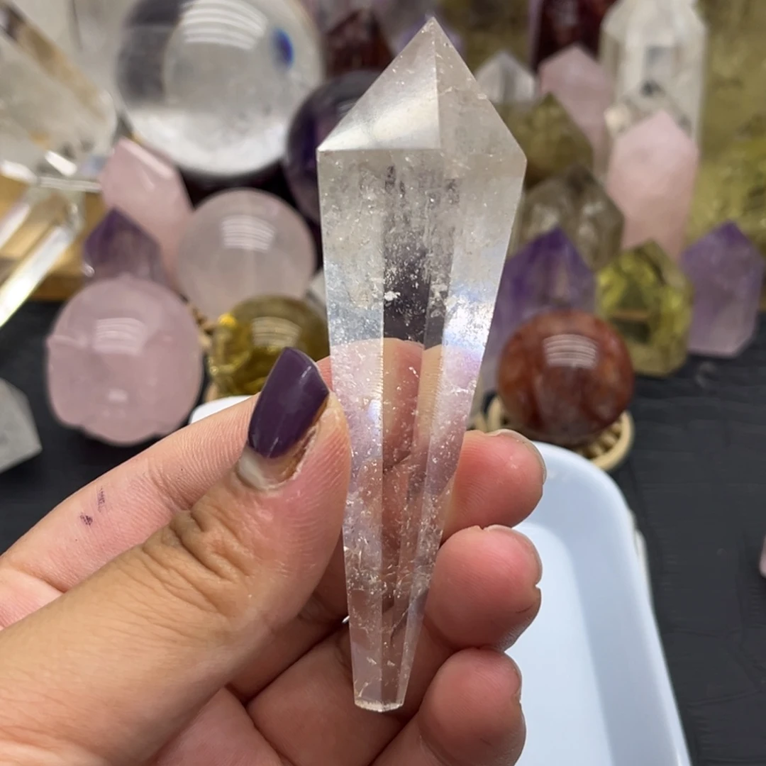 未镶嵌珠宝半成品水晶36 白水晶灵摆