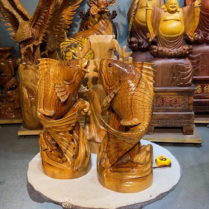 香樟木香樟木鱼一对山东