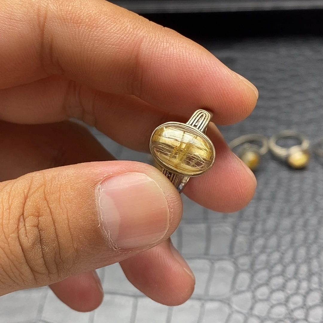 水晶珠宝半成品银S925镶嵌