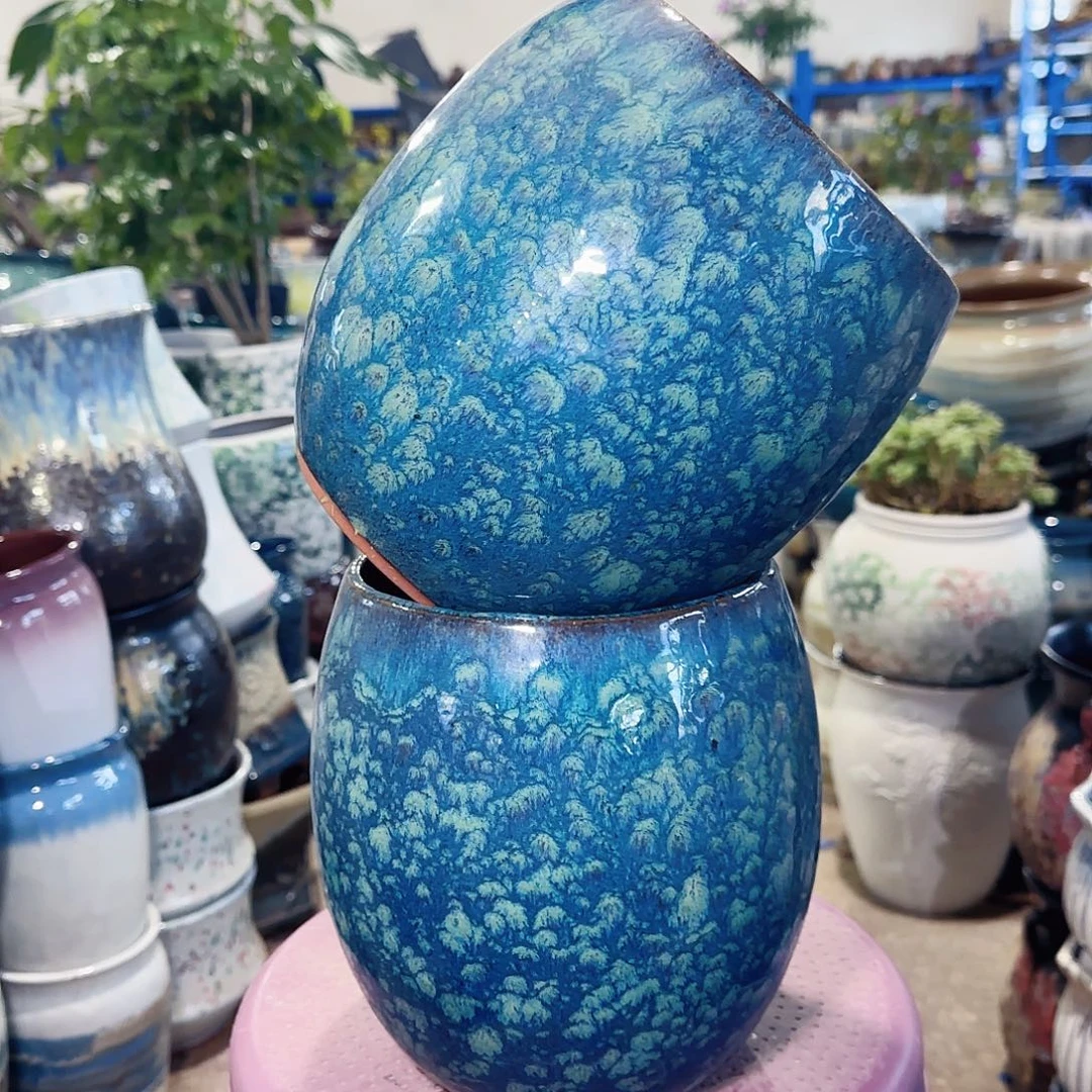 紫砂花盆高20口16……