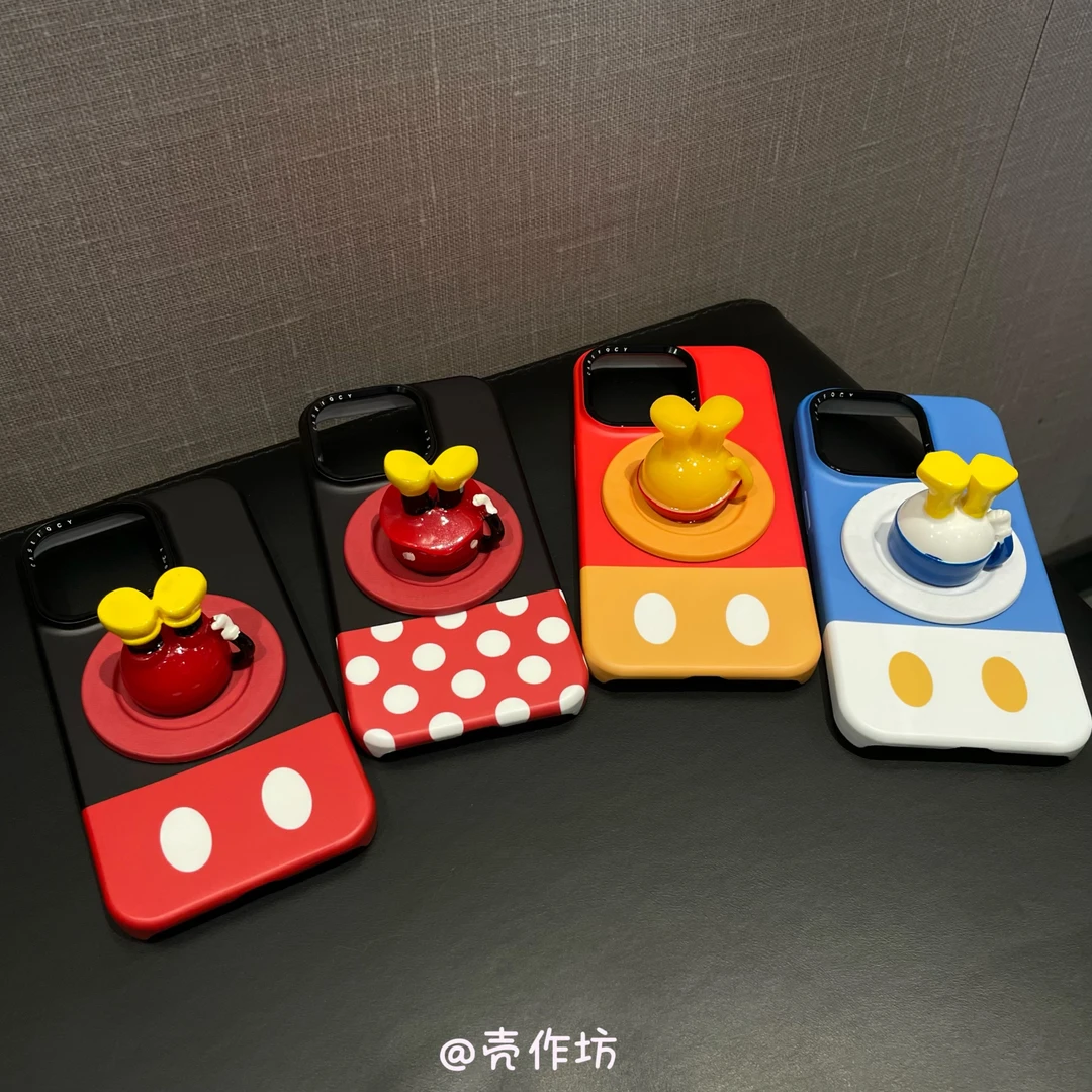 【苹果华为】卡通米奇米妮屁屁磁吸支架iPhone17promax手机壳mate60