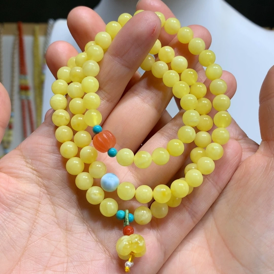 蜜蜡手链未镶嵌6.8m m