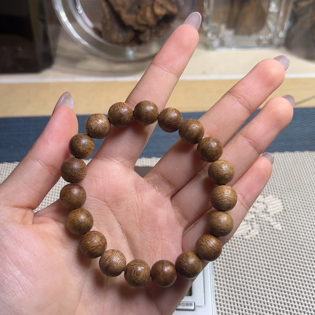 沉香手串海南淳化树心虫漏手串6.1克福利