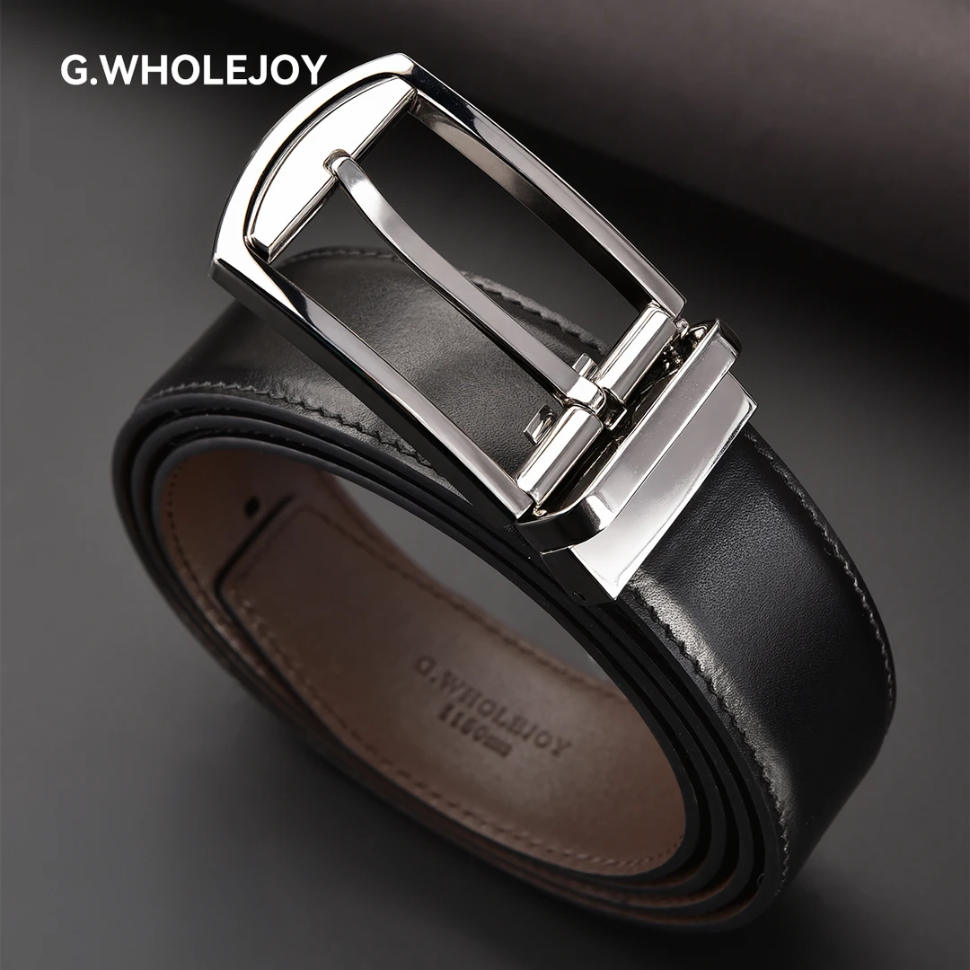 G.WHOLEJOY男士腰带礼物正装商务百搭皮带3.5宽【总裁出行】2527L
