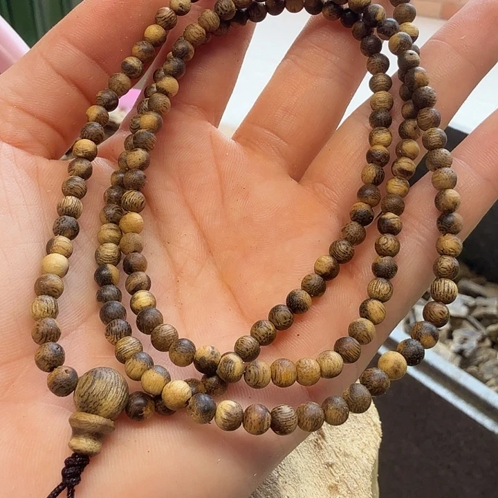 沉香碎屑沉香【梅子家】0.4mm多圈花珠168颗发一