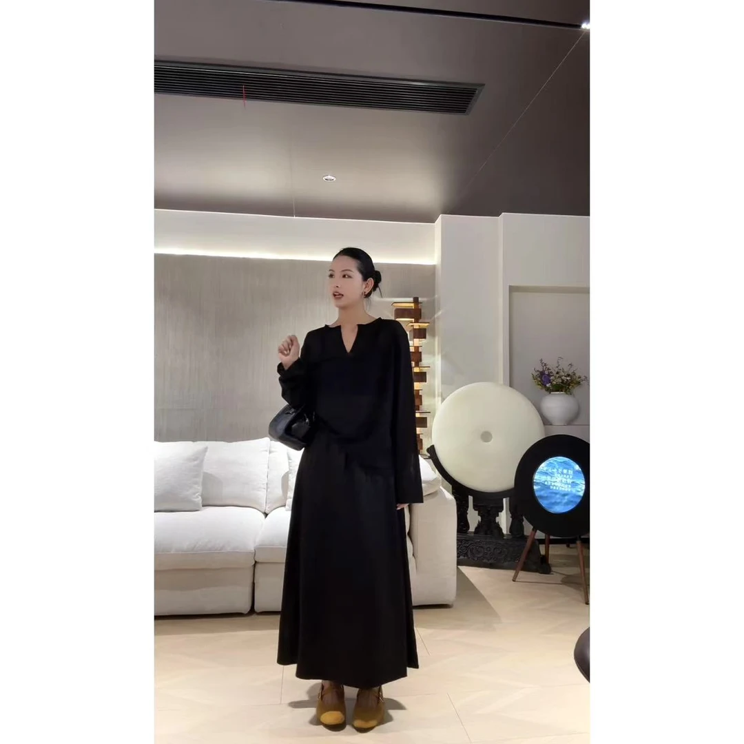 木岸MUAN：《拉夫长袖T》定制170克宽松纯色简约上衣打底DG3-075-1