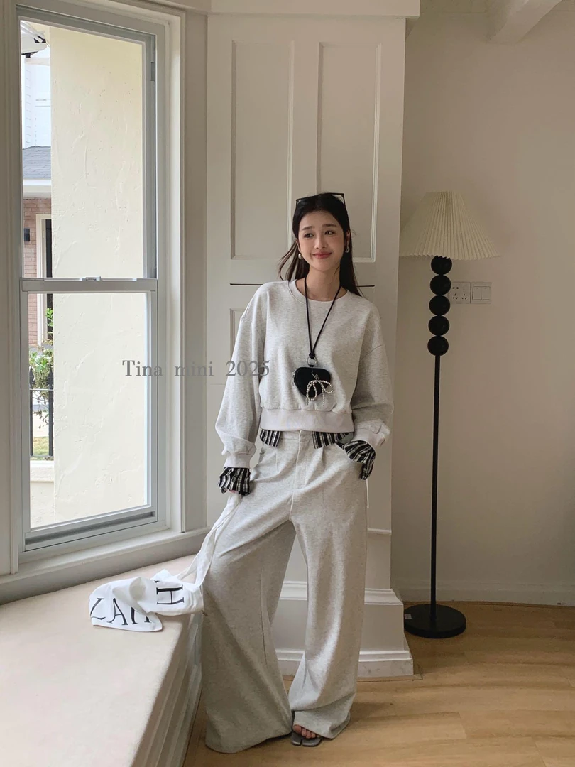 【TiNA】假两件卫衣套装13925