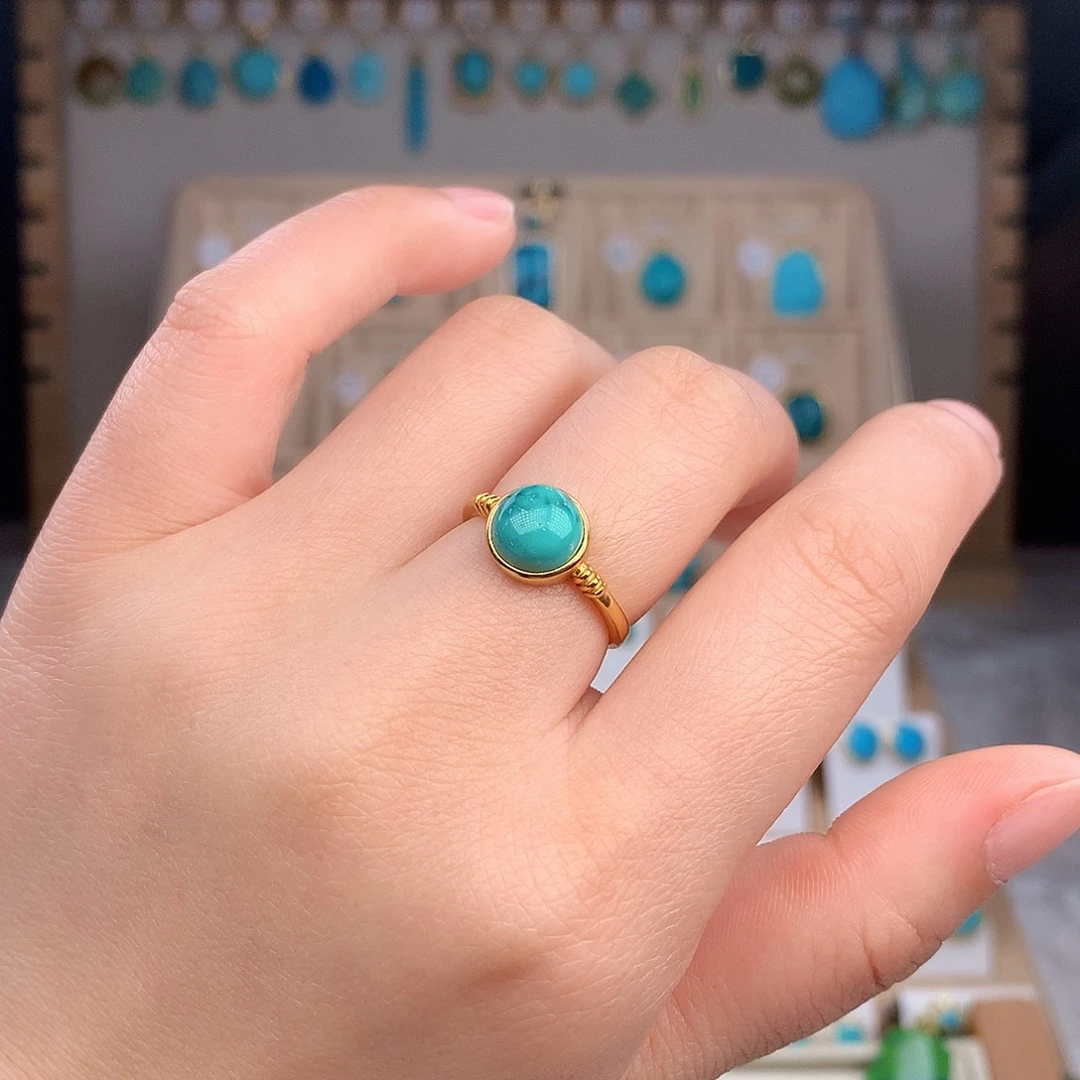 绿松石颈饰银S925镶嵌