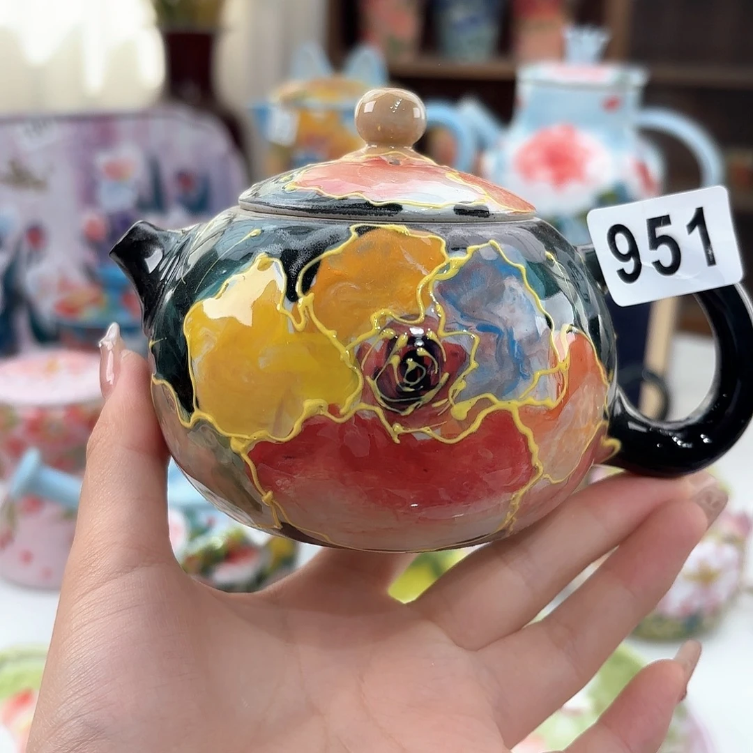 景德镇手绘高温釉下彩陶瓷茶具