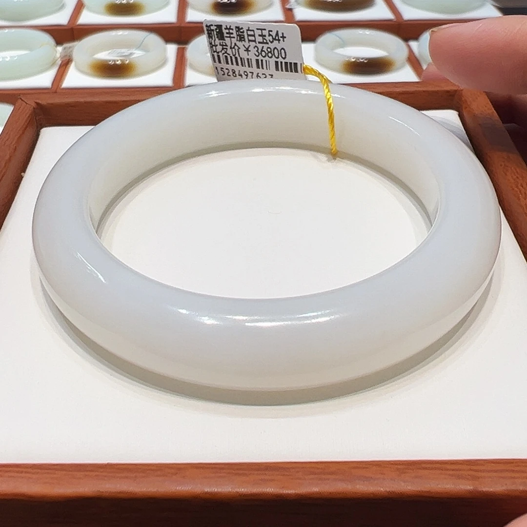 和田玉未镶嵌手镯羊脂白5455