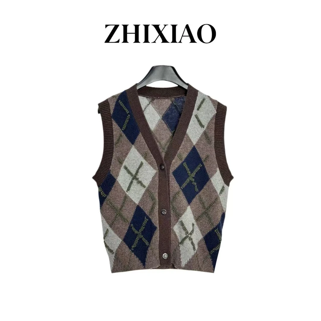 【ZHIXIAO】秋冬新款：菱形格子马甲836311
