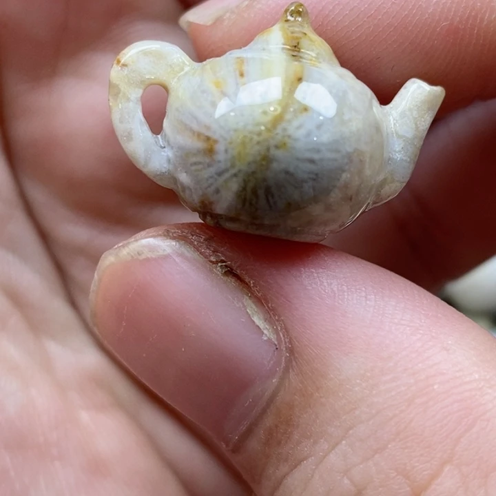 颈饰未镶嵌硅化珊瑚（珊瑚玉）小