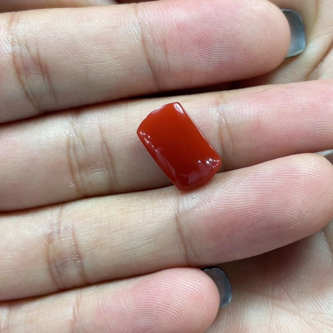 饼***觉南红玛瑙戒面未镶嵌