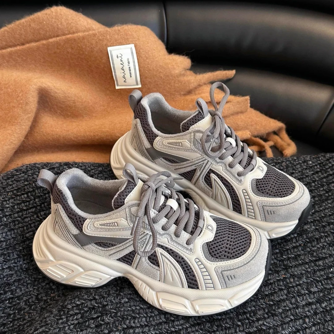 韩版ins女鞋鞋子休闲鞋小白鞋老爹鞋学生夏季时尚运动鞋网面