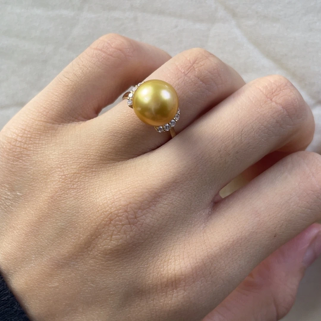 戒指海水珍珠18K金镶嵌