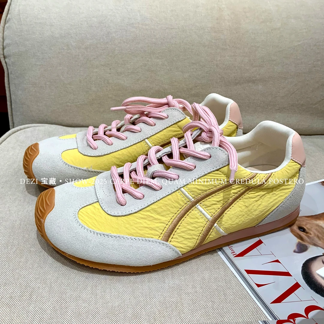 DEZI宝藏衣橱拼接绳结潮鞋板鞋德训鞋时尚女休闲鞋LS88353066