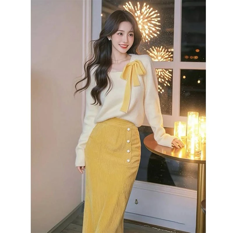 2025年春秋季新款韩版洋气小个子设计感上衣女时尚高级感针织衫潮