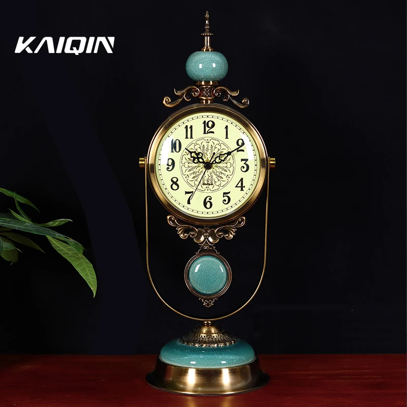 凯琴欧式座钟家用客厅桌面时钟时尚复古钟表