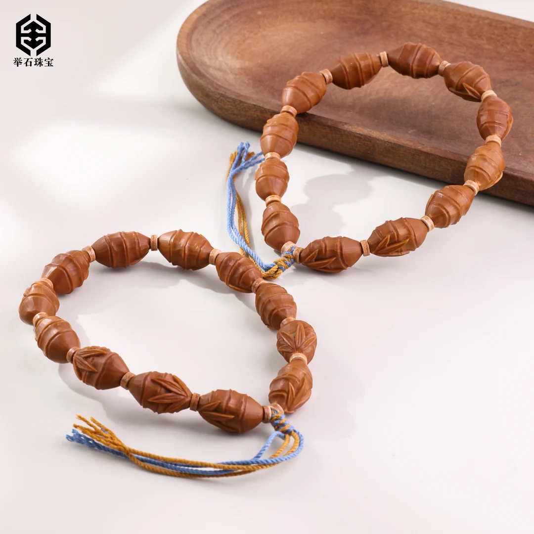 【举石珠宝】T0717-5062-33橄榄核手串（一件/多样性发/约19*11mm）L