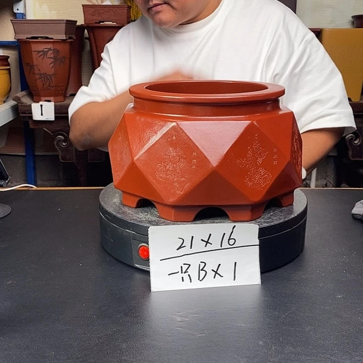 紫砂花盆货号一只BX1