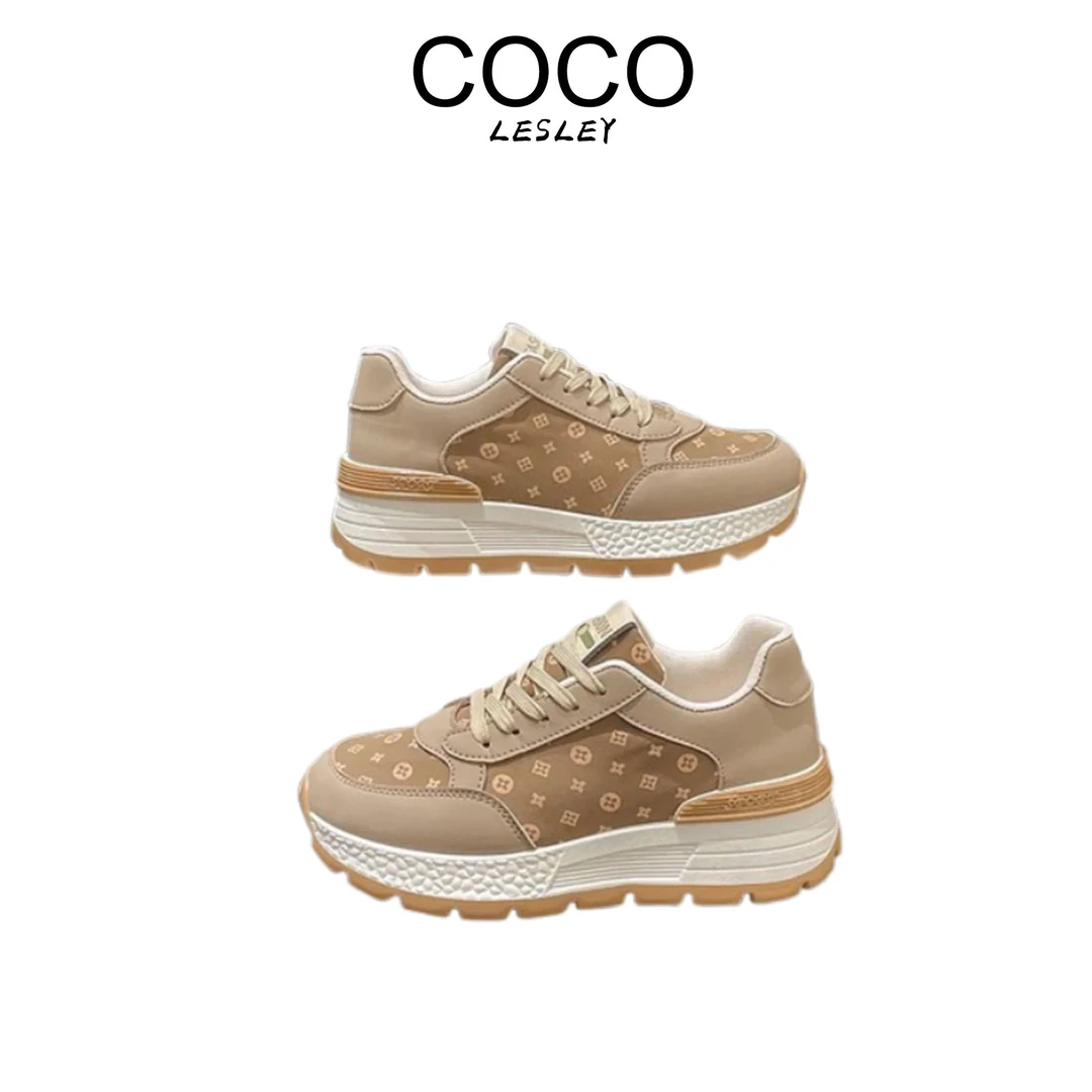 【COCO LESLEY】厚底百搭休闲鞋透气潮流复古小香风厚底时尚运动鞋