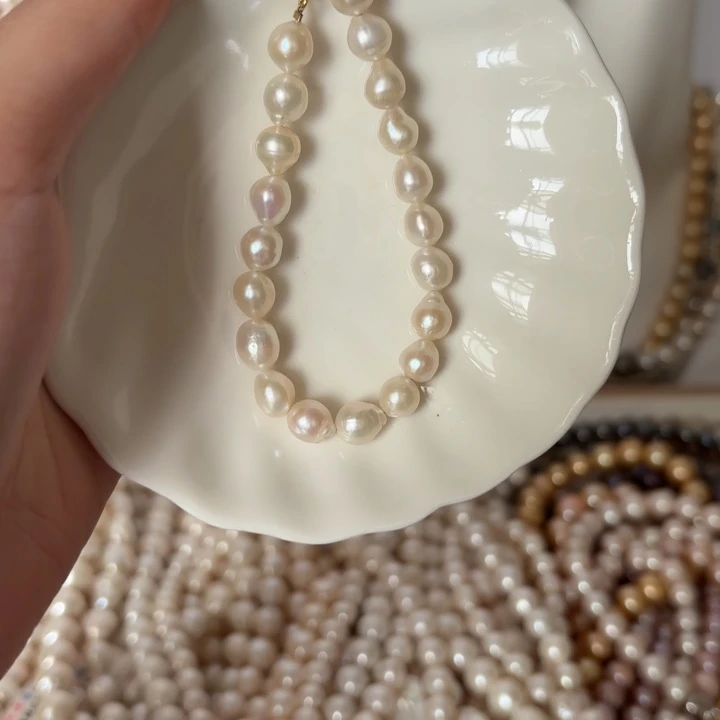 手绳银S925镶嵌海水珍珠