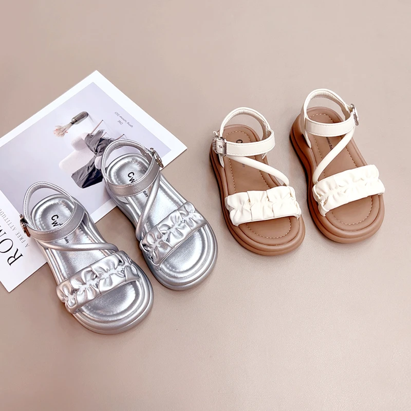 杰西可5860女童凉鞋夏款2025新款儿童公主洋气鞋子大童女孩沙滩鞋
