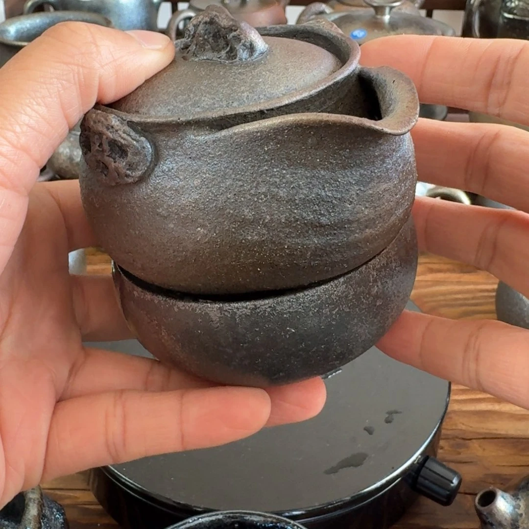 杯潘建水紫陶柴烧茶器