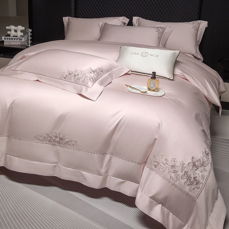 【 奥莱 2025新款 】四季款 高端贡缎全棉 轻奢绣花工艺四件套