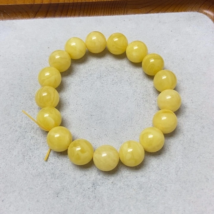 蜜蜡未镶嵌裸石手串