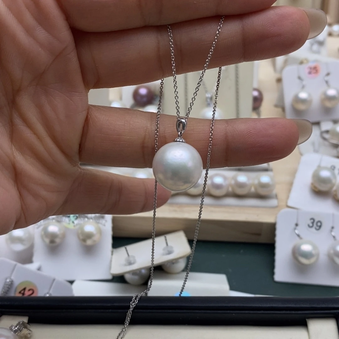 巧***遇淡水珍珠银S925镶嵌颈饰