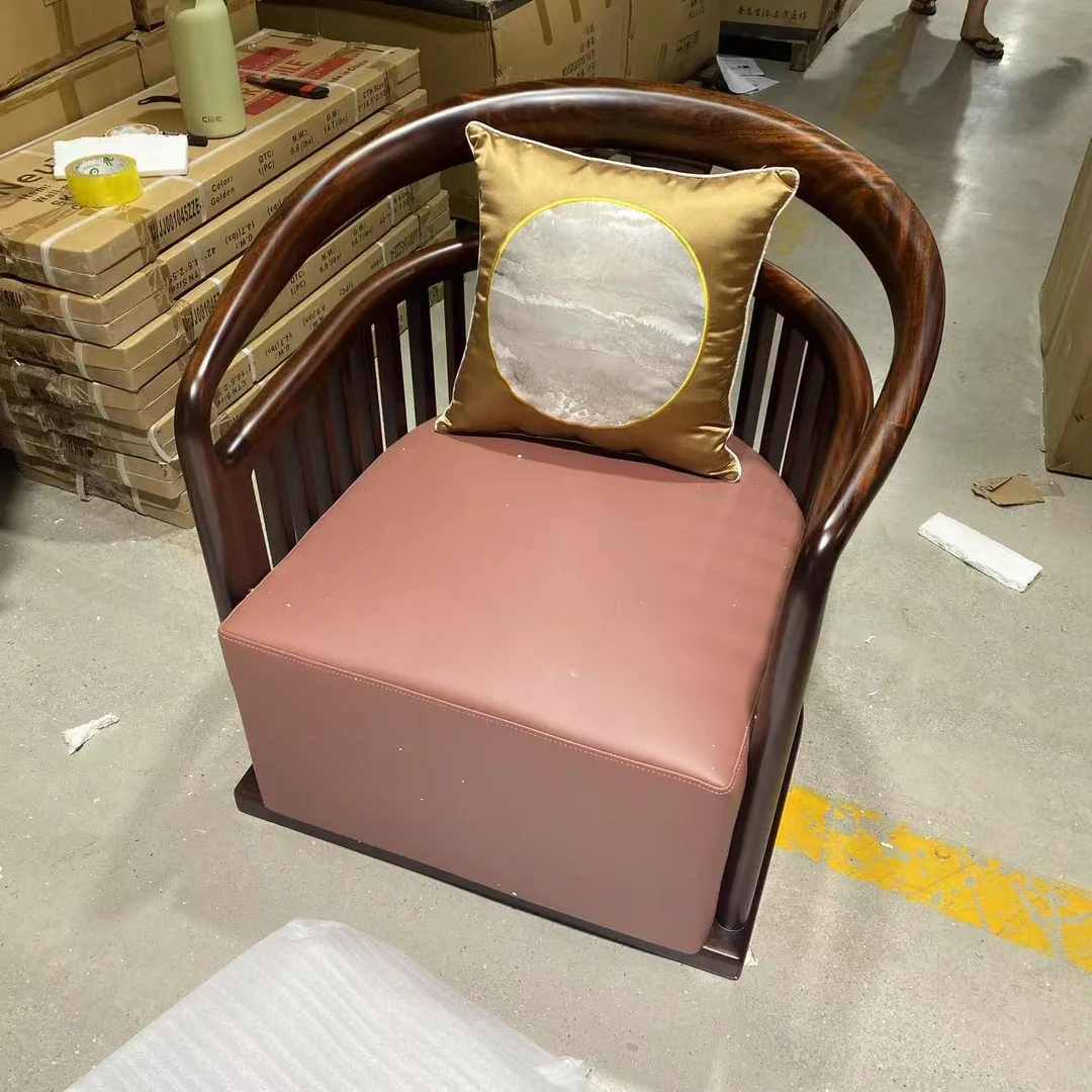 9612#78*75*80cm休闲椅实木沙发【不包安装】库存尾货（三楼）5505