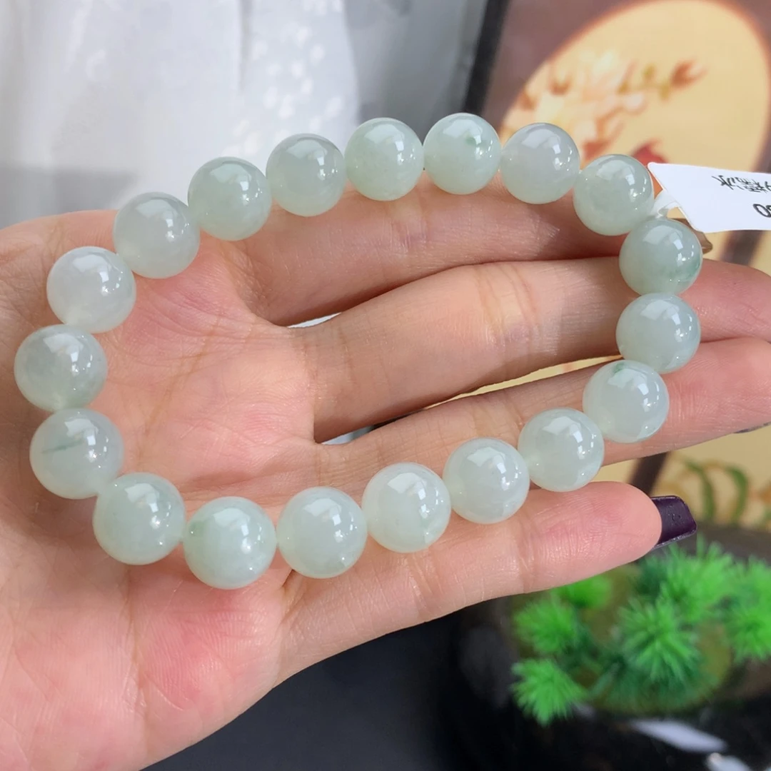 翡翠未镶嵌手串卡10胶润晴手串