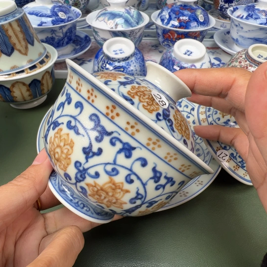 陶瓷景德镇纯手工纯手绘茶具木木28