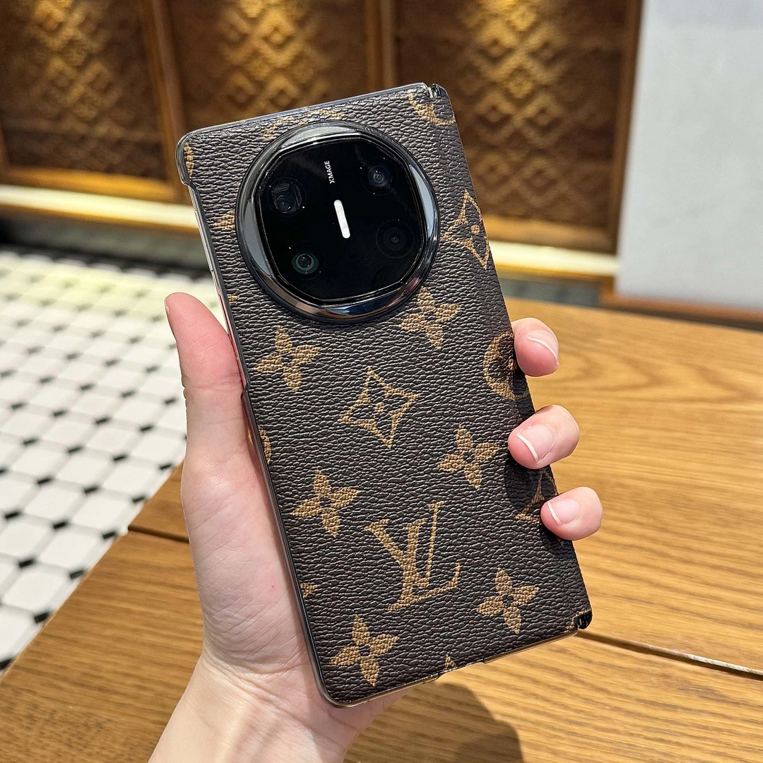 适用华为Matex5真皮中轴老花全包手机壳Matex6超薄潮牌印花手机壳