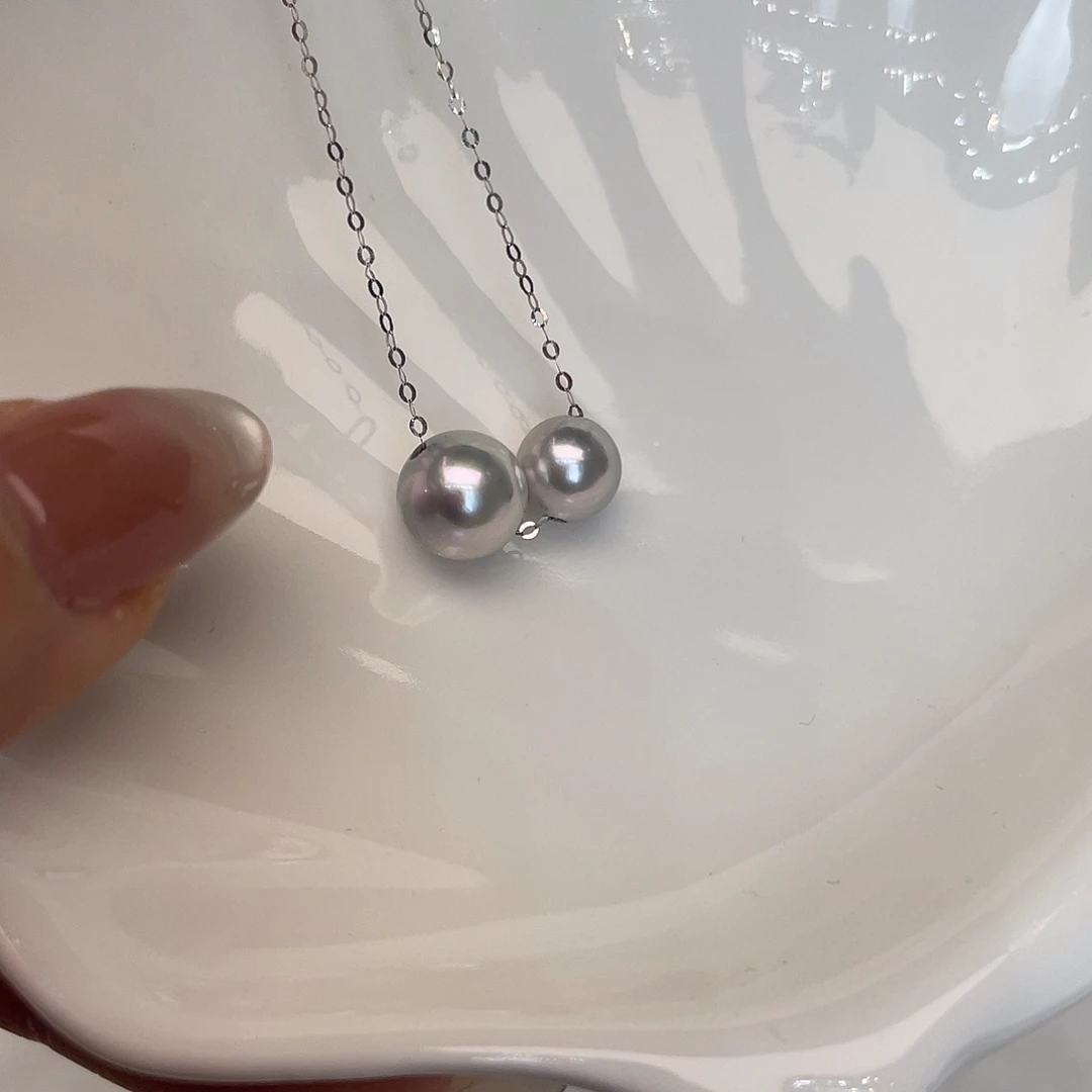 18K金镶嵌海水珍珠颈饰