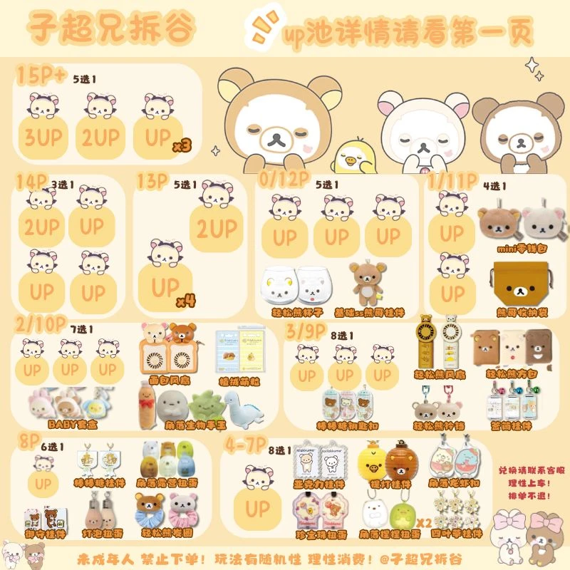 DDP轻松熊毛绒景品