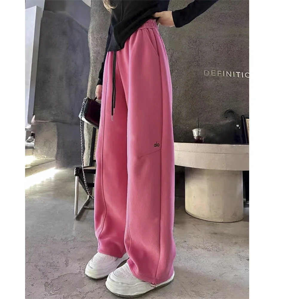 秋季抽绳运动直筒束脚两穿休闲裤女长裤-G509