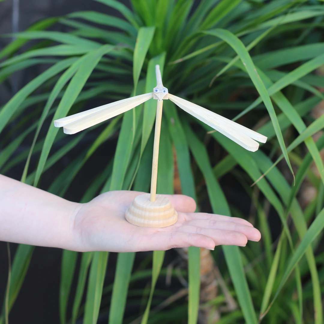 平衡竹蜻蜓竹编益智儿童手工玩具直播间同款