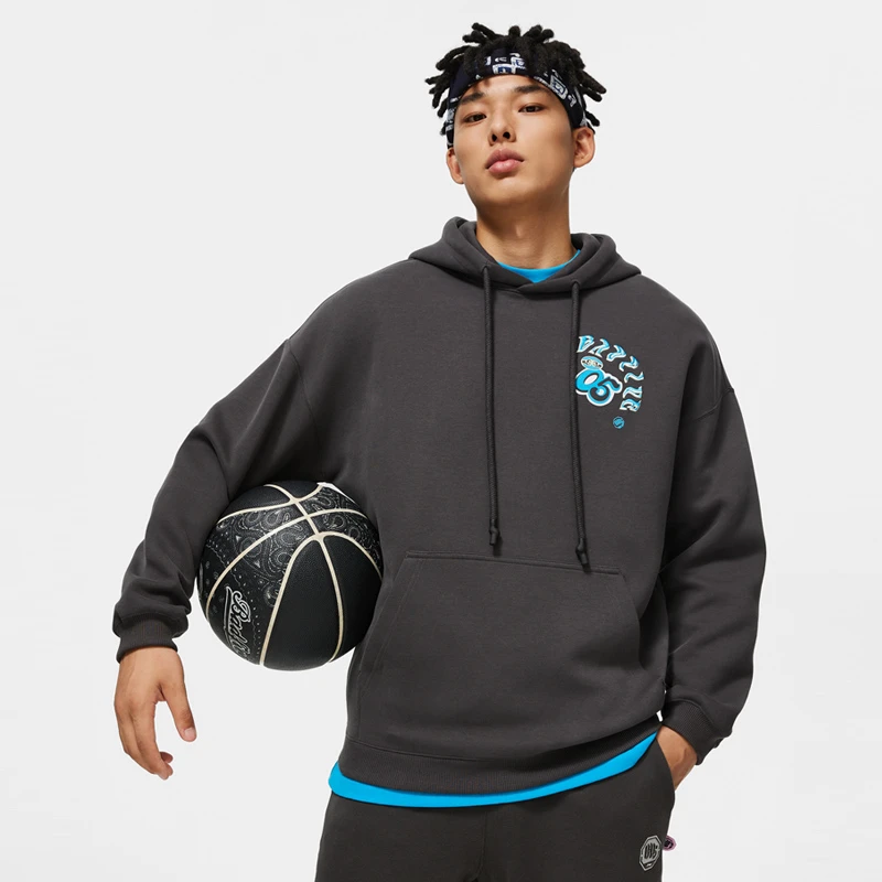 《直播》中国李宁卫衣男反伍系列潮流宽松连帽运动套头衫AWDU085