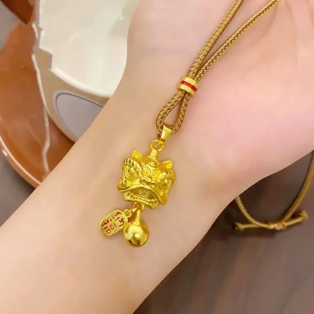 非金属布艺项链 【醒狮招财纳福铃铛项链】情侣款精致百搭时尚轻奢