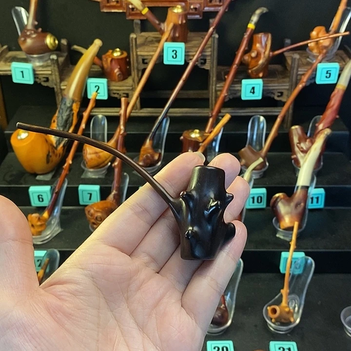 那***山大叶紫檀（黑酸枝木类）檬子木烟斗