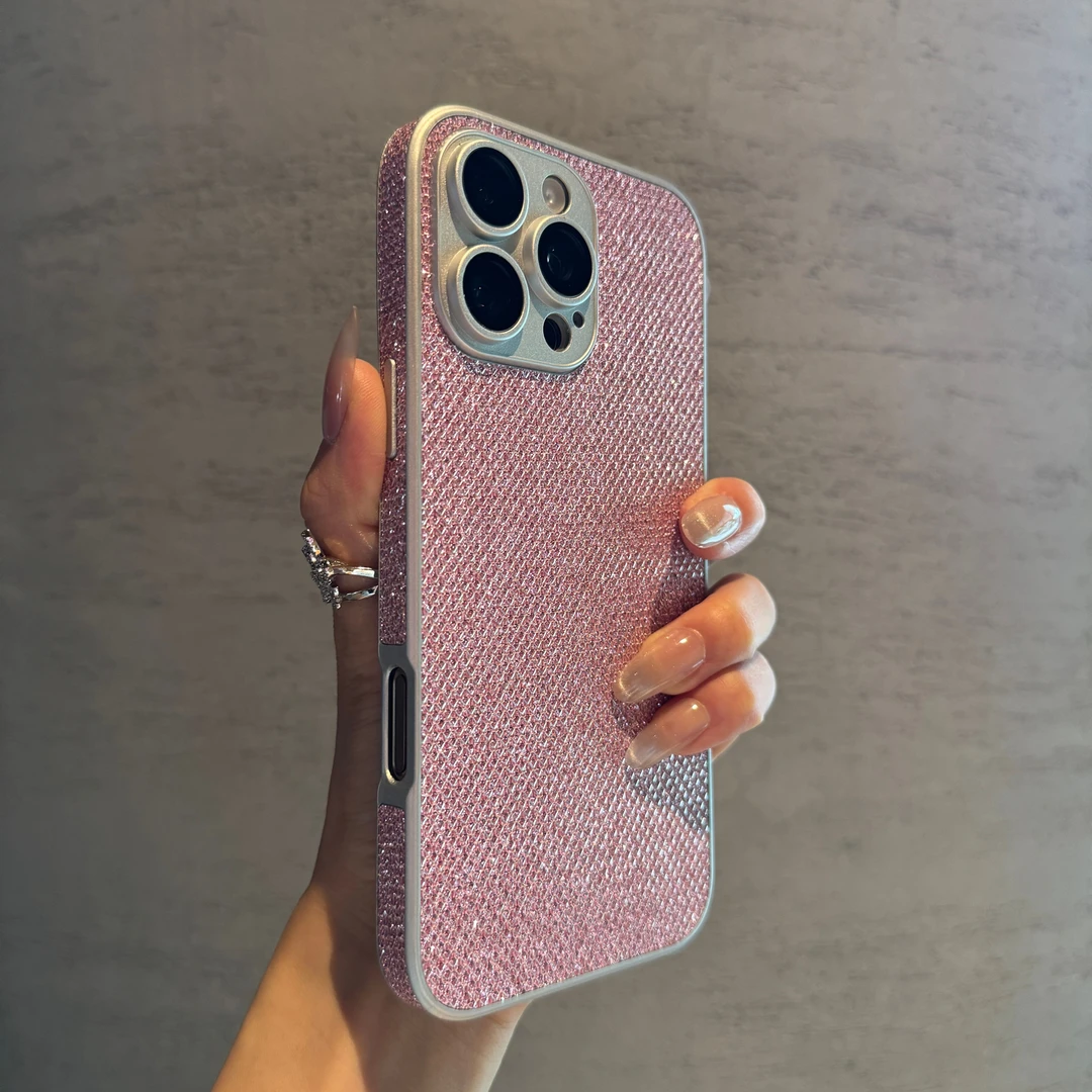 新款奢华闪粉片适用苹果16promax手机壳iPhone15小众14全包13女12