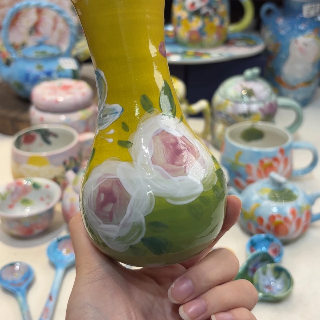 景德镇手绘高温釉下彩陶瓷茶具