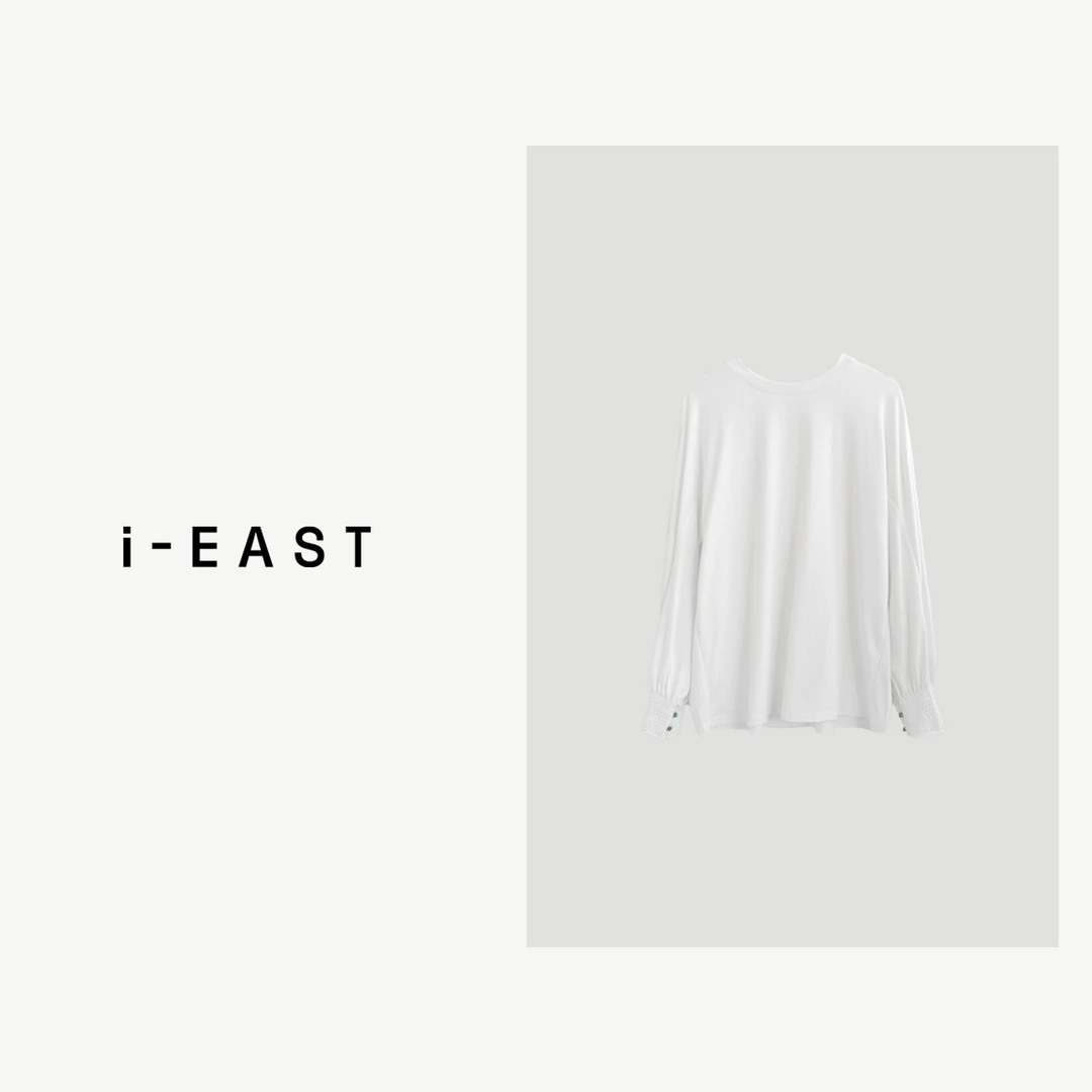i-EAST 0出错~超简约的百搭长T恤上-4C T12179